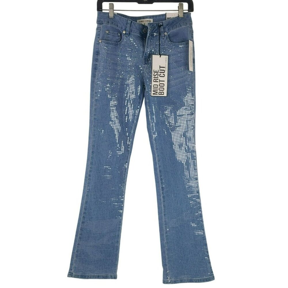 Almost Famous Mid Rise Boot Cut Jeans Size 3